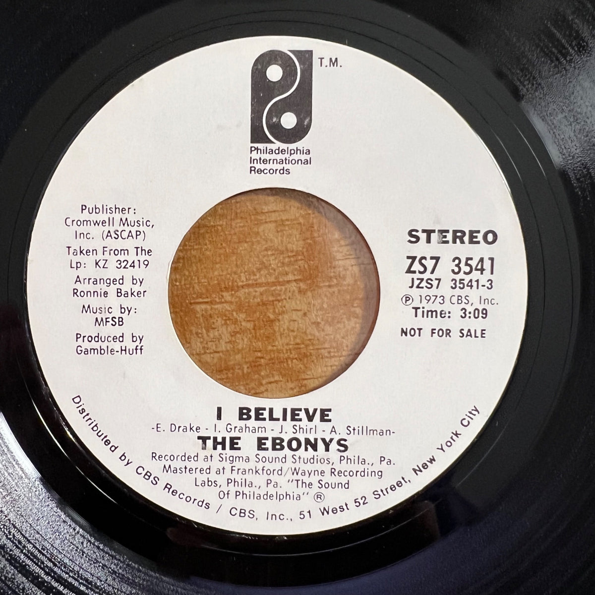 Ebonys - I Believe / US-Promo 1973 - (M-/Neutral)
