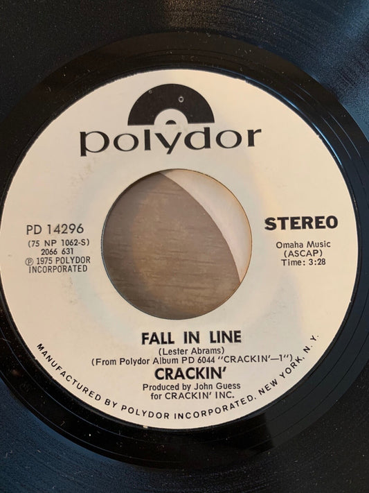Crackin' - Fall In Line / US-Promo 1975 - (M-/Neutral)