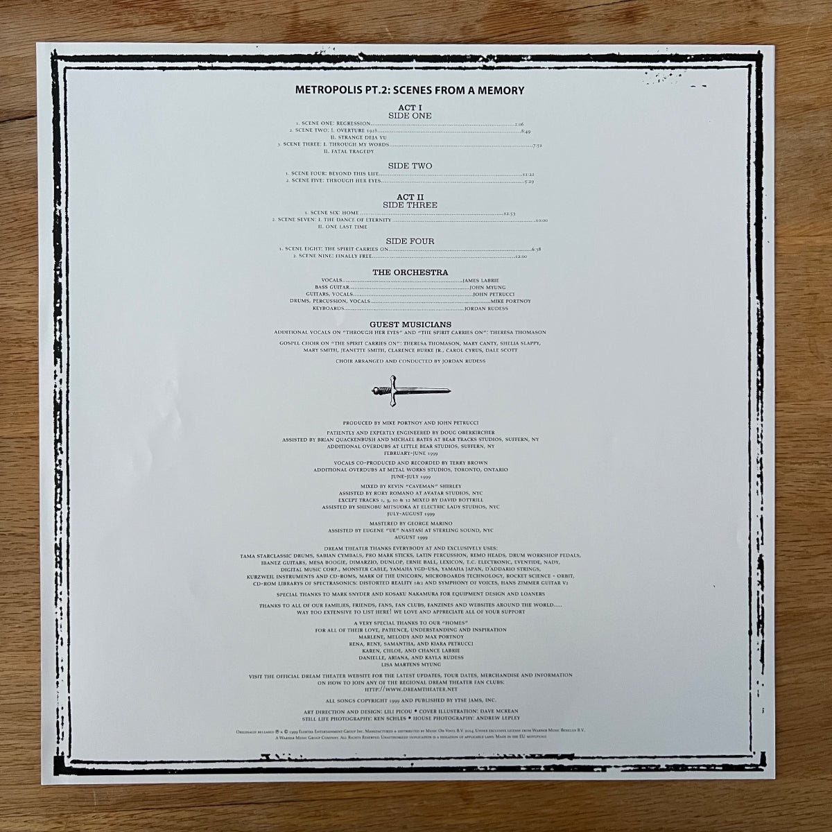 Dream Theater - Metropolis Pt. 2 - Scenes From A Memory / EU-Press. 2014 - (Mint)