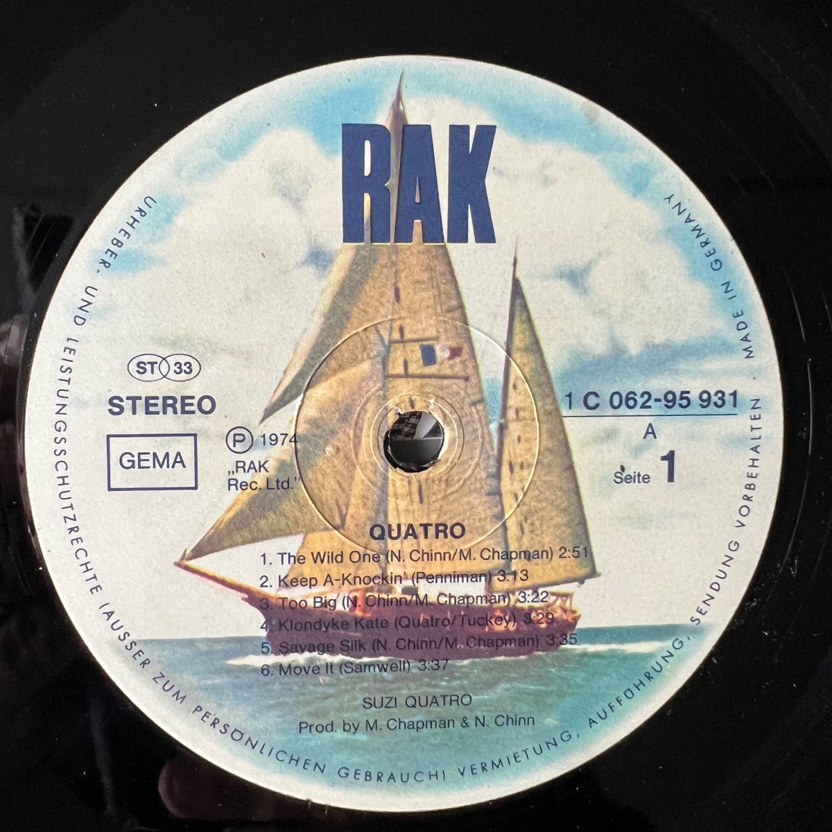 Suzi Quatro - Quatro / 1. D-Press. 1974 - (VG+/VG+)