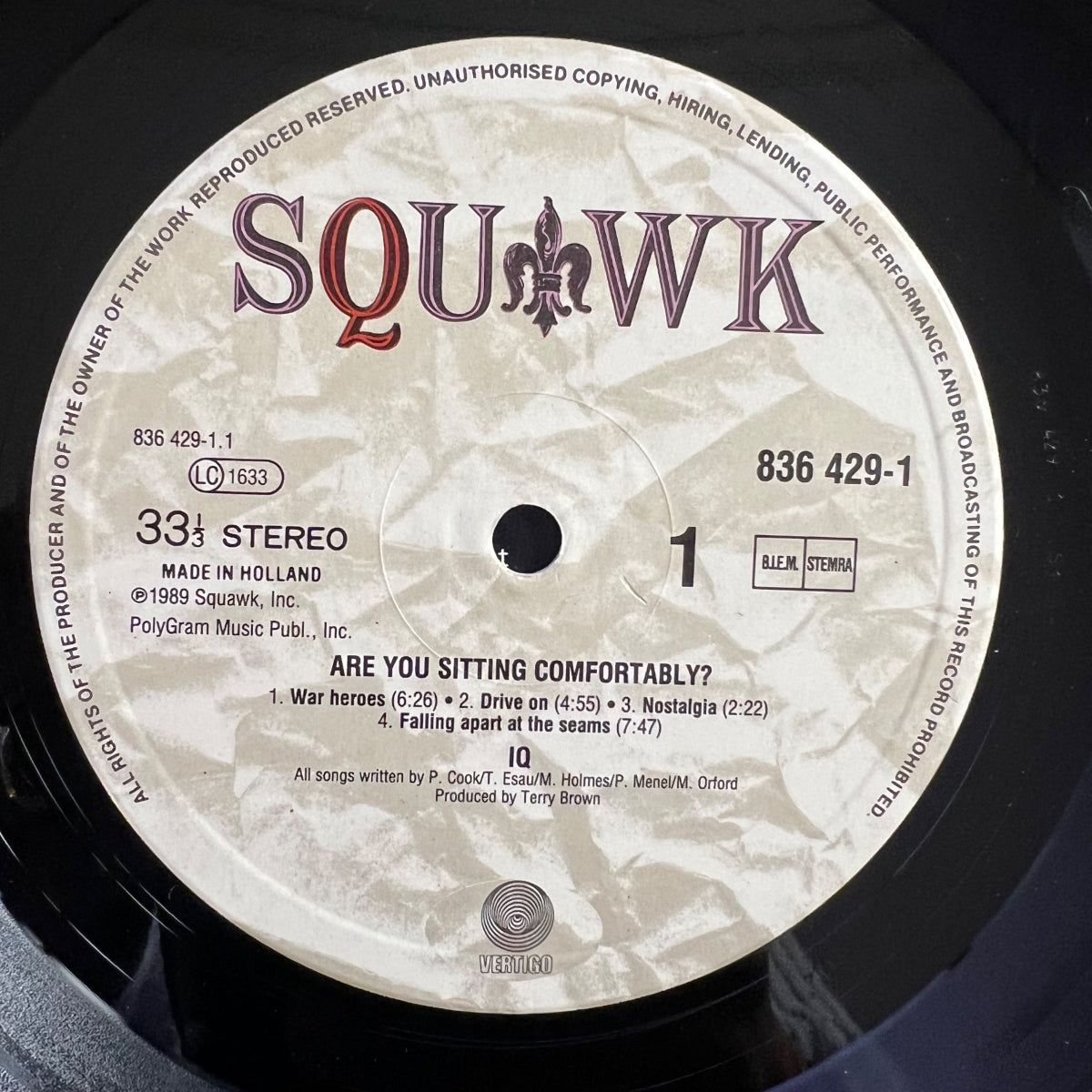 IQ - Are You Sitting Comfortably? / 1. EU Press. 1989 - (M-/M-)