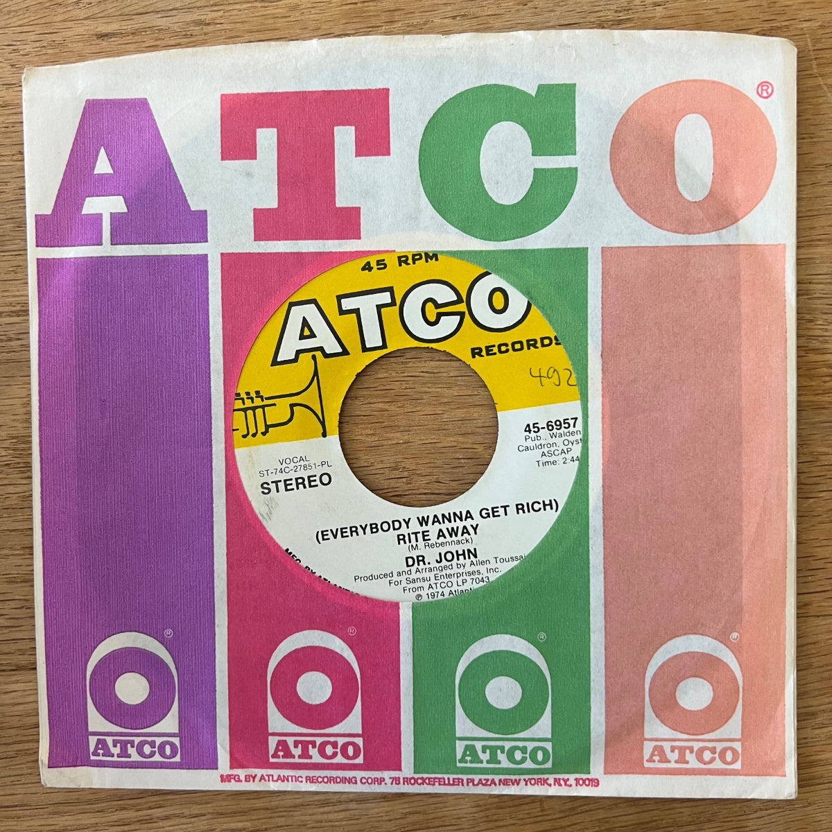 Dr. John - (Everybody Wanna Get Rich) Rite Away / 1. US-Press. 1974 - (M-/VG++)