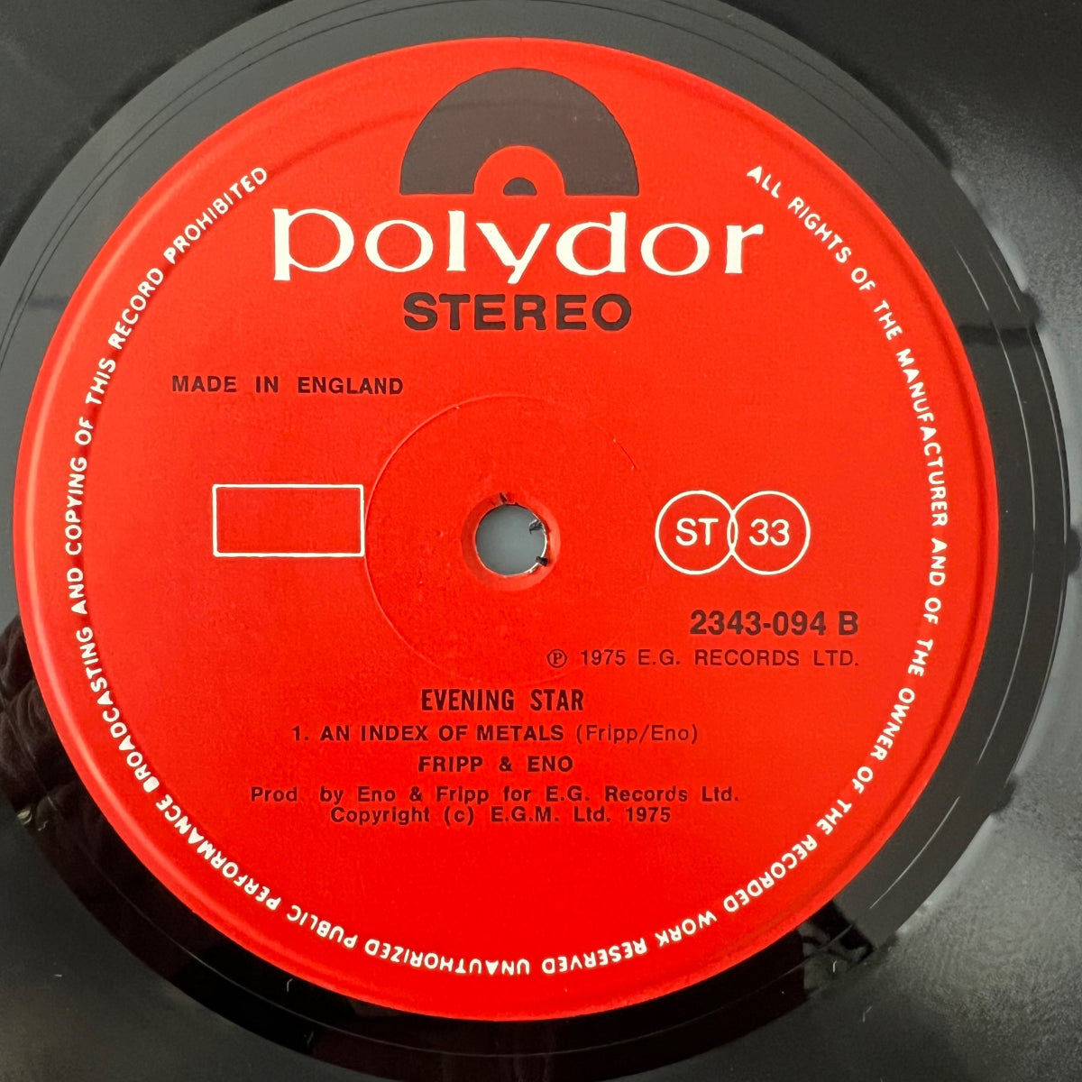 Fripp & Eno - Evening Star / UK-Press. 1977 - (M-/M-)