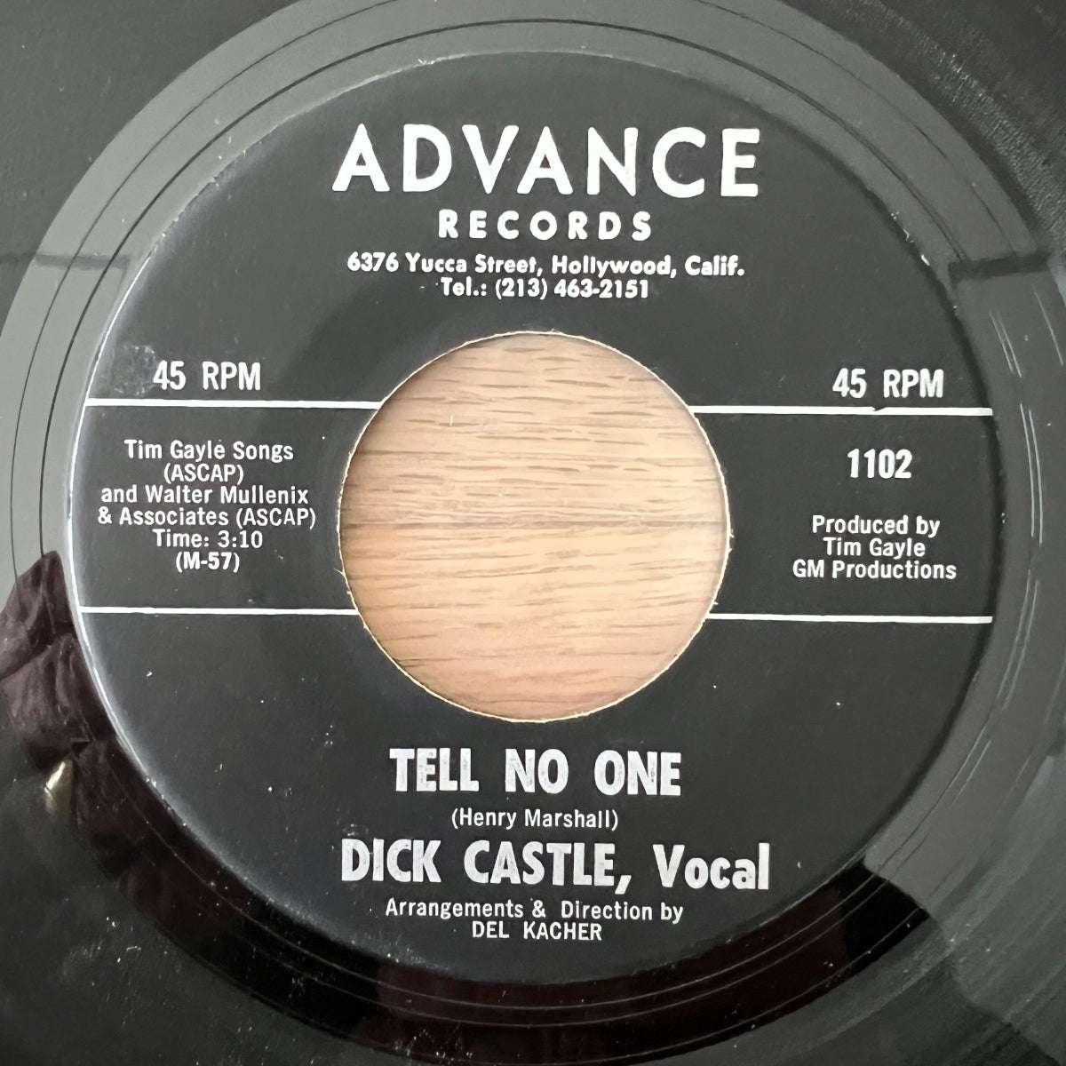 Dick Castle - Tell No One / 1. US-Press. 1968 - (M-/Neutral)