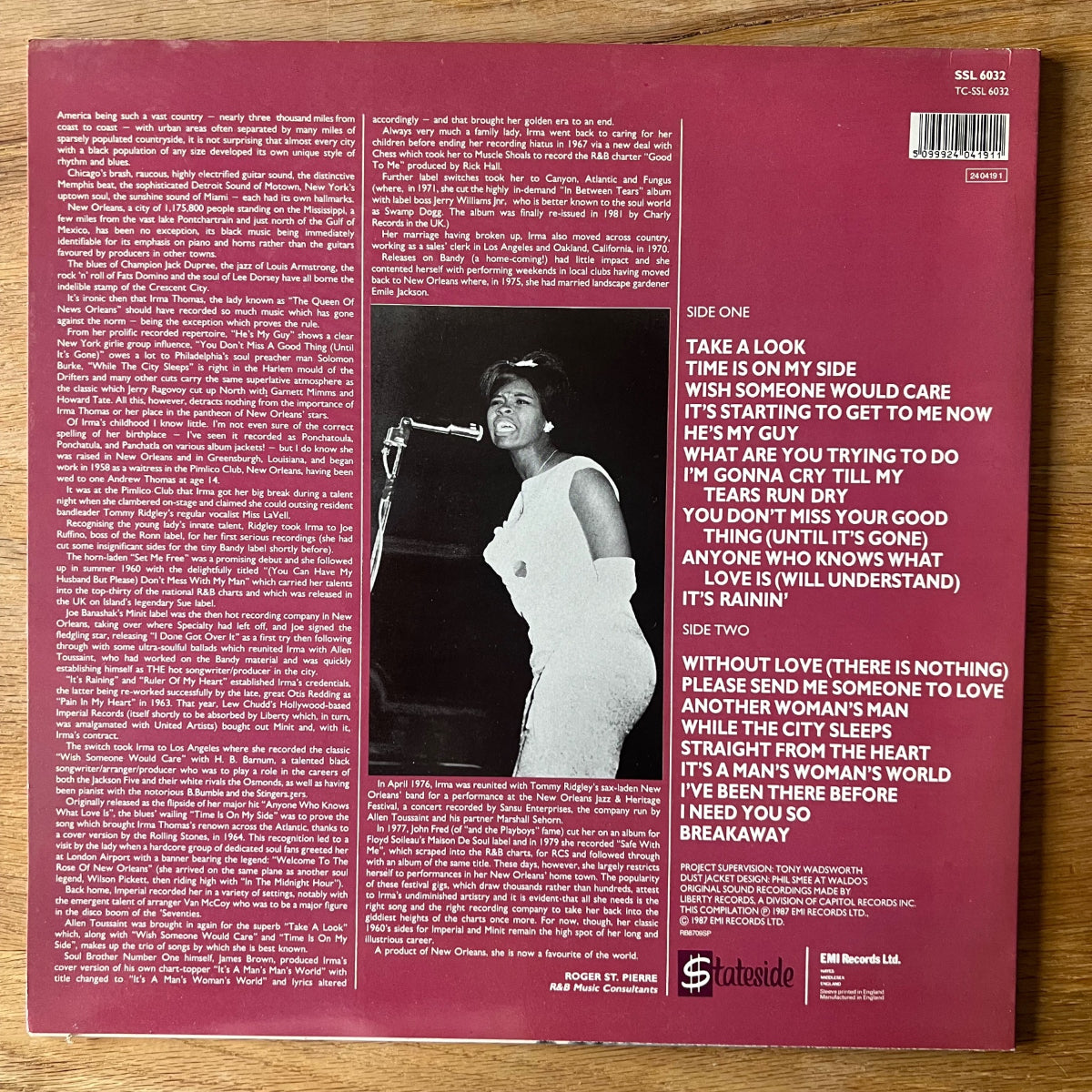 Irma Thomas - Breakaway / UK-Press. 1987 - (M-/M-)