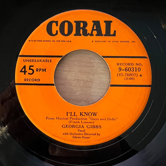 Georgia Gibbs - I'll Know / 1. US-Press. 1951 - (VG+/Neutral)