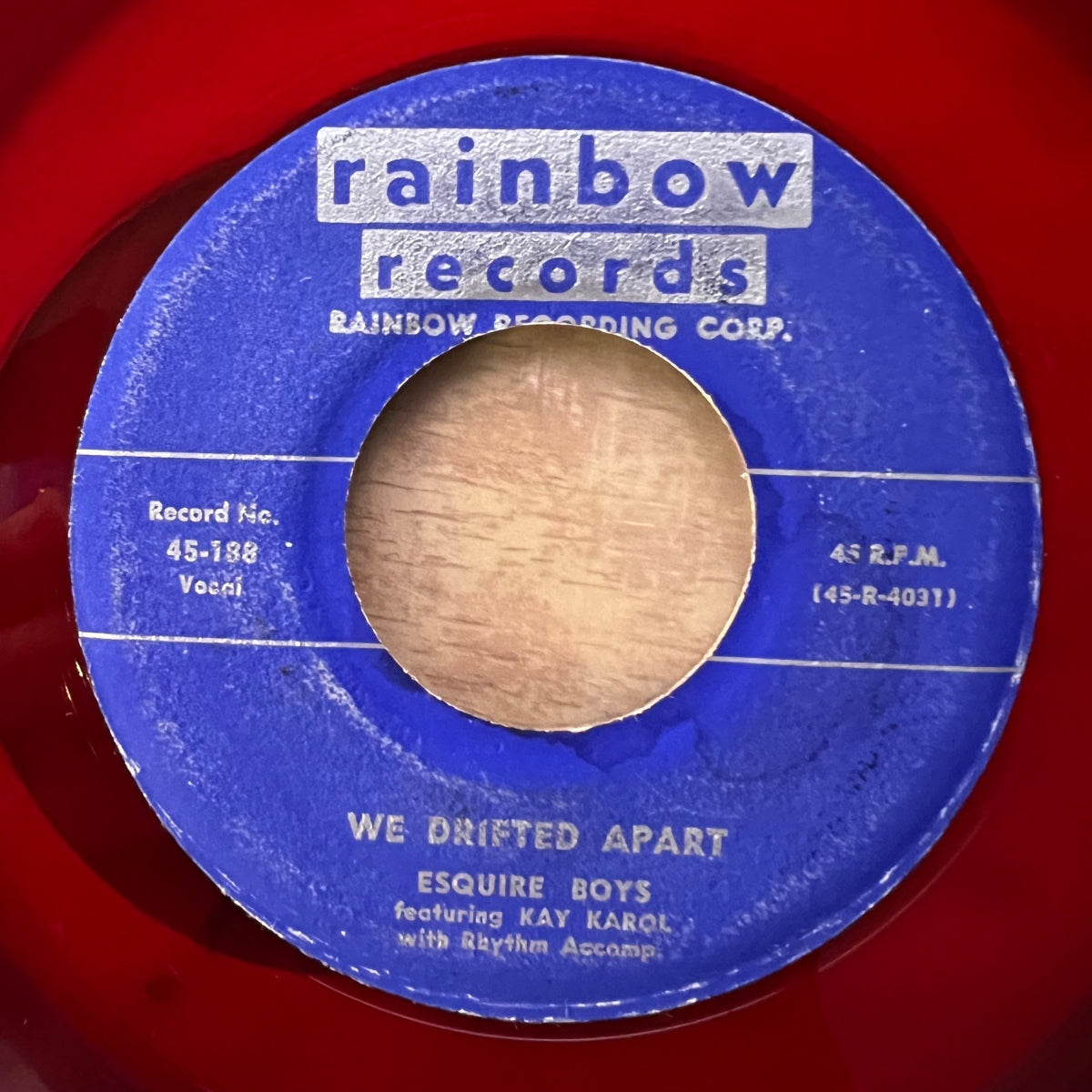 Esquire Boys - We Drifted Apart / 1.US-Press. 1952 - Red Vinyl - (VG+/Neutral)