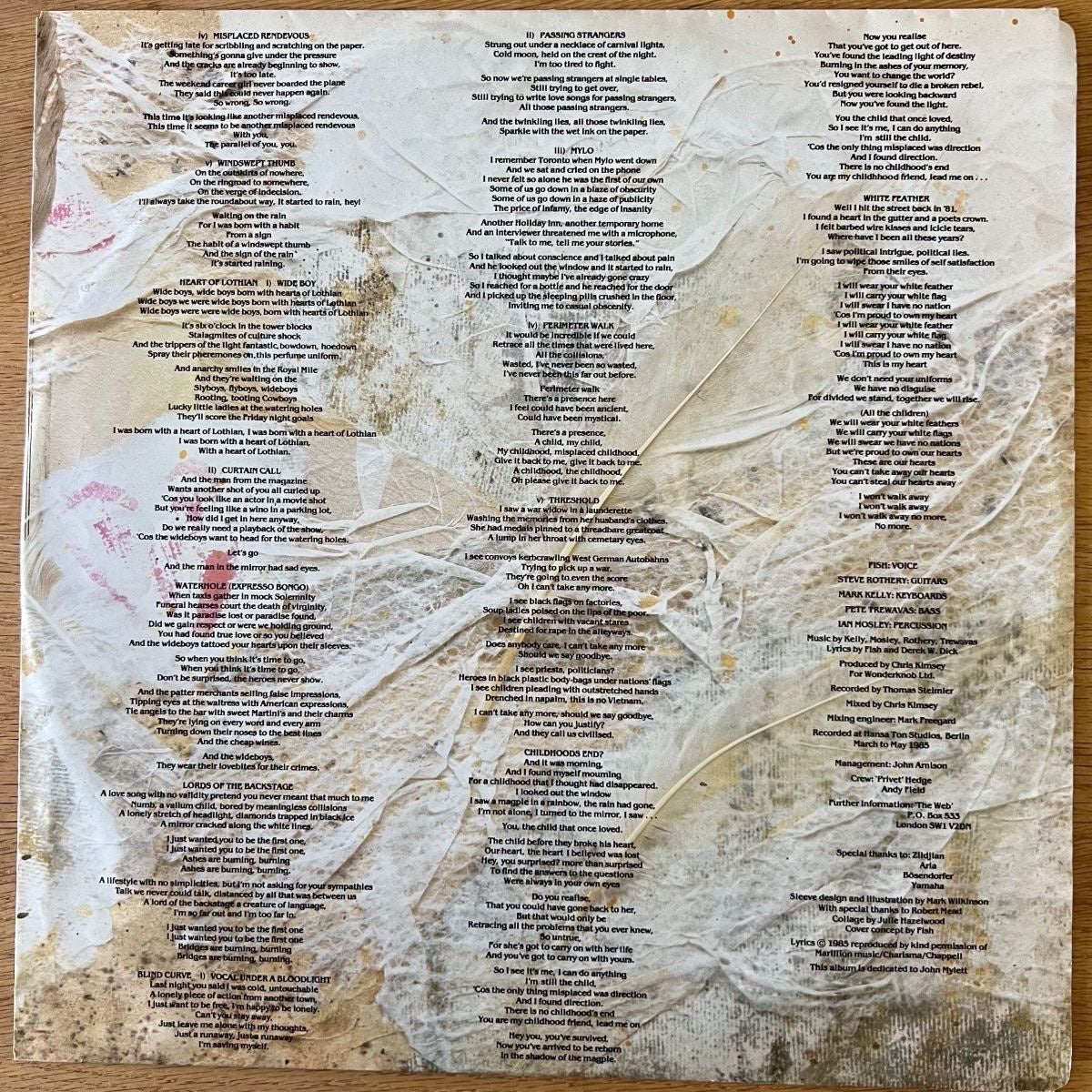Marillion - Misplaced Childhood / 1. Canada-Press. 1985 - (M-/VG++)