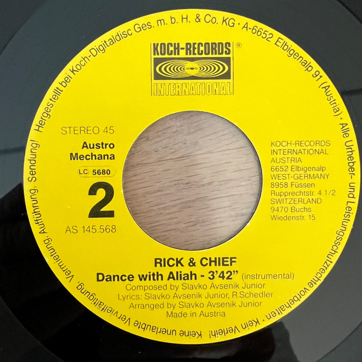 Rick &amp; Chief - Dance With Alia / 1. Austria-Press. 1988 - (VG++/VG++)