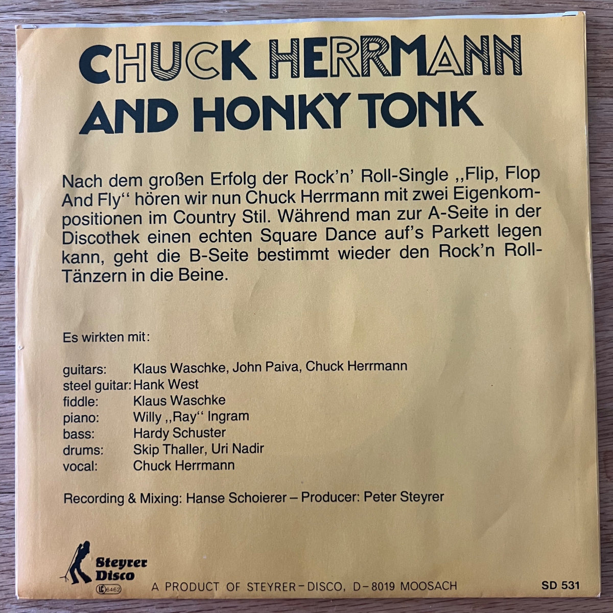 Chuck Herrmann & Honky Tonk - Square Dance / 1. D-Press. 1982 - (M-/VG++)