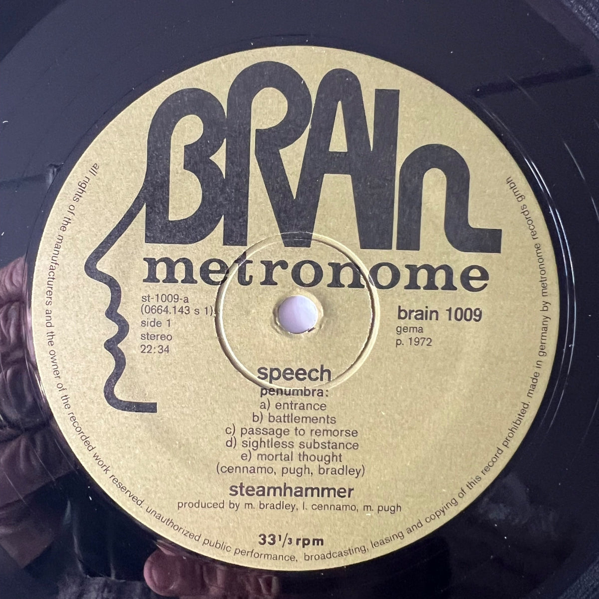 Steamhammer - Speech / 1. D-Press. 1972 - (M-/VG++)