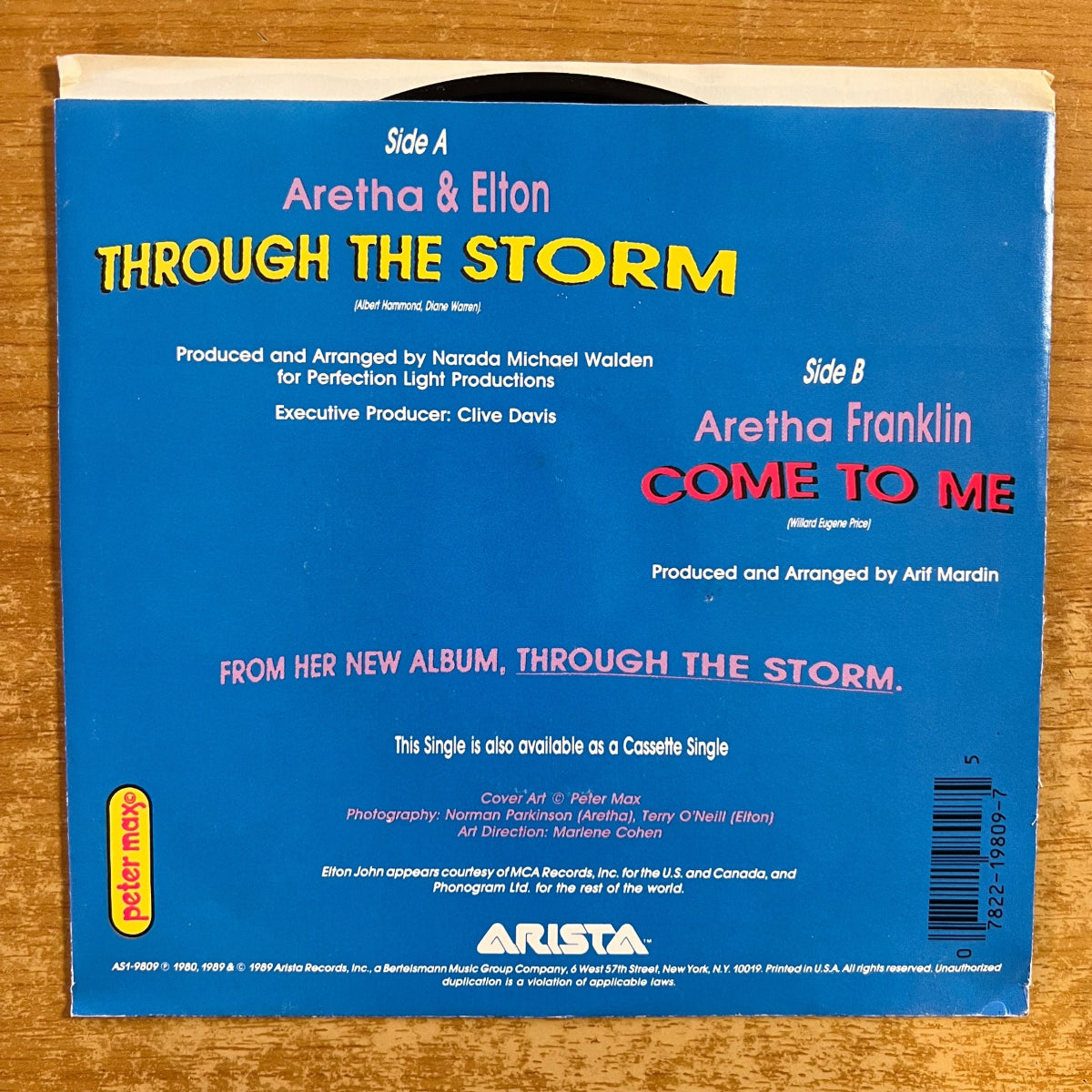 Aretha Franklin & Elton John - Through The Storm / 1. US-Press. 1989 - (M-/M-)