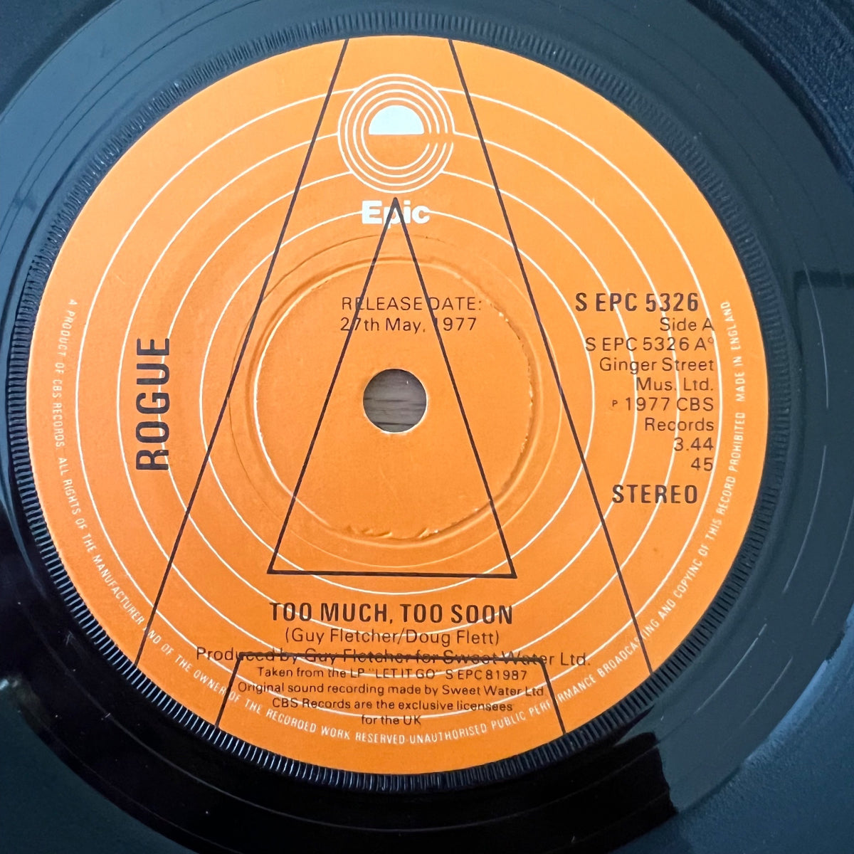 Rogue - Too Much, Too Soon / 1. UK-Press. 1977 - (M-/Neutral)
