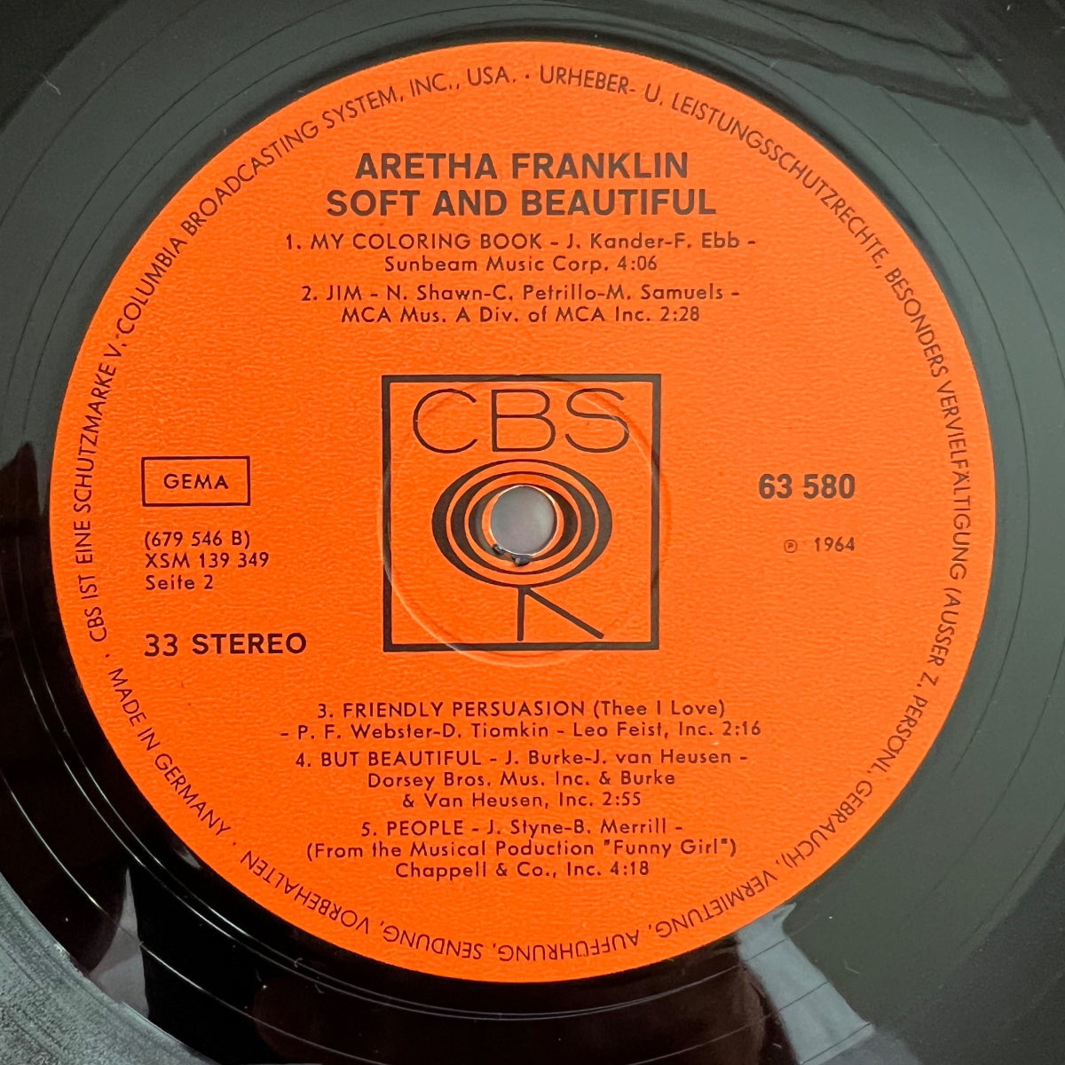 Aretha Franklin - Soft And Beautiful / 1. D-Press. 1969 - (VG++/VG++)