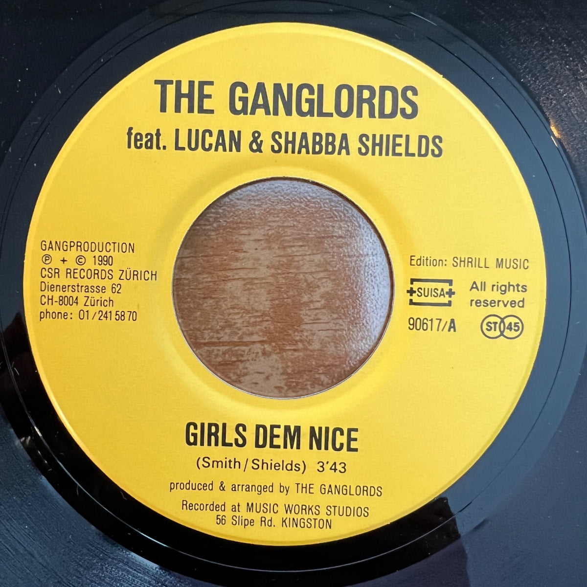 Ganglords feat. Lucan & Shabba Shields - Girls Dem Nice / 1. Swiss-Press. 1990 - (VG++/VG++)