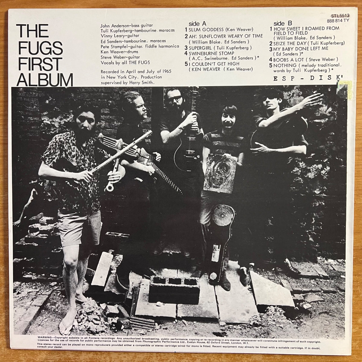 Fugs - The Fugs First Album / 1. UK-Press. 1969 - (M-/VG++)