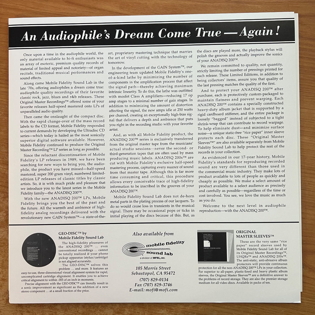 Manhattan Transfer - Extensions / Audiophile MFSL 1994 - (Mint)