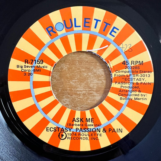 Ecstasy, Passion & Pain - Ask Me / 1. US-Press. 1974 - (M-/Neutral)