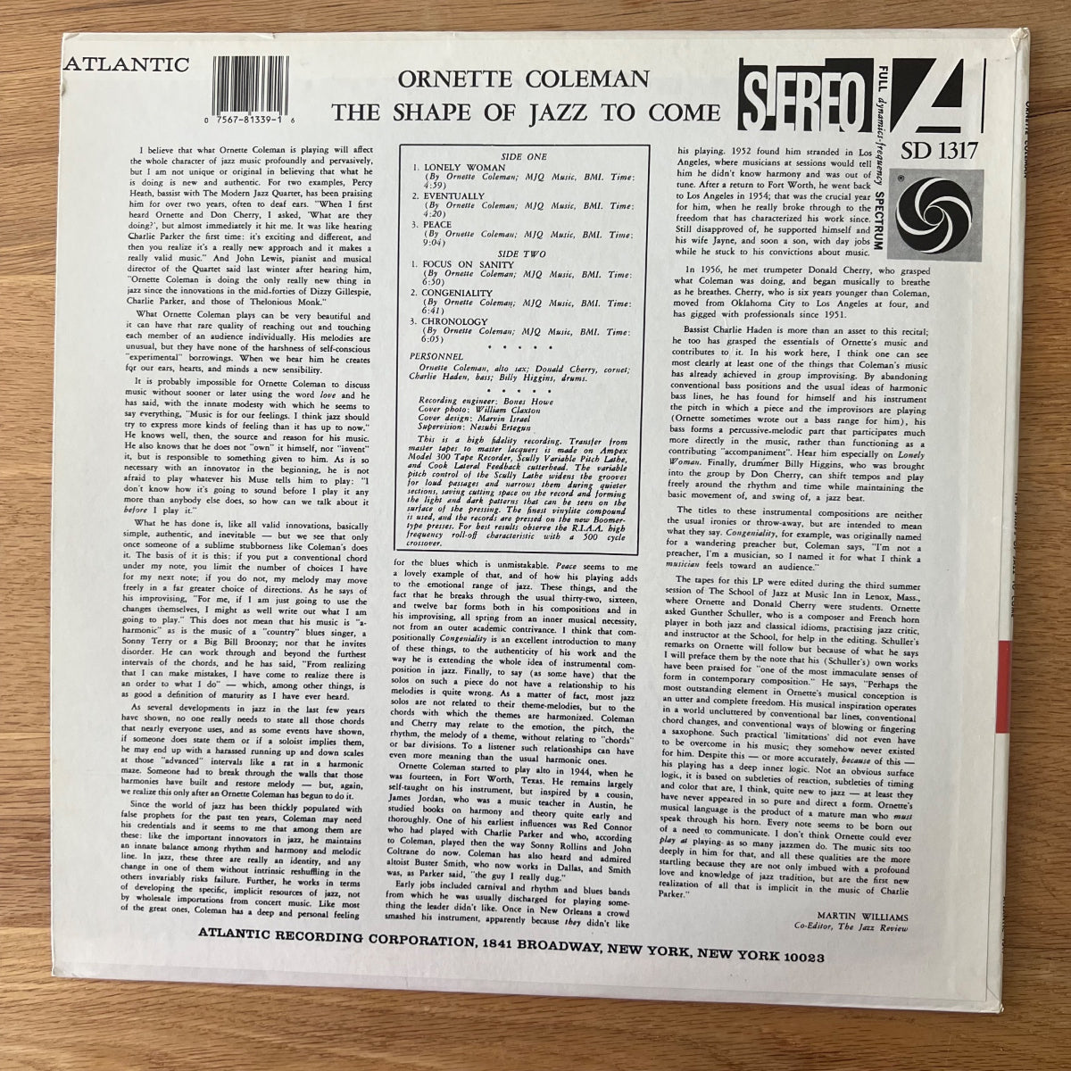 Ornette Coleman - The Shape Of Jazz To Come / US-Press. RE - (M-/M-)