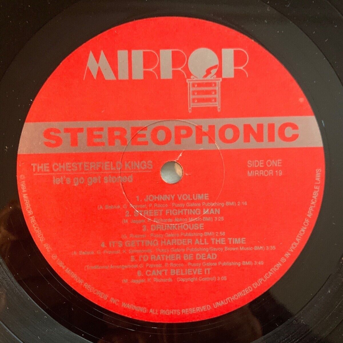Chesterfield Kings - Let's Go Get Stoned / 1st US Press. 1994 - (M-/M-)