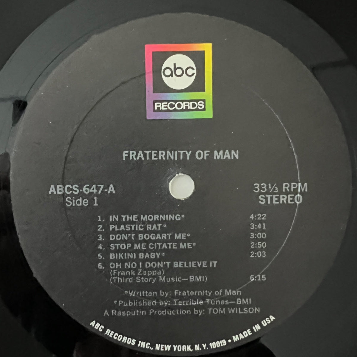 Fraternité humaine - Same / 1re presse américaine. 1968 - (M-/TB+)