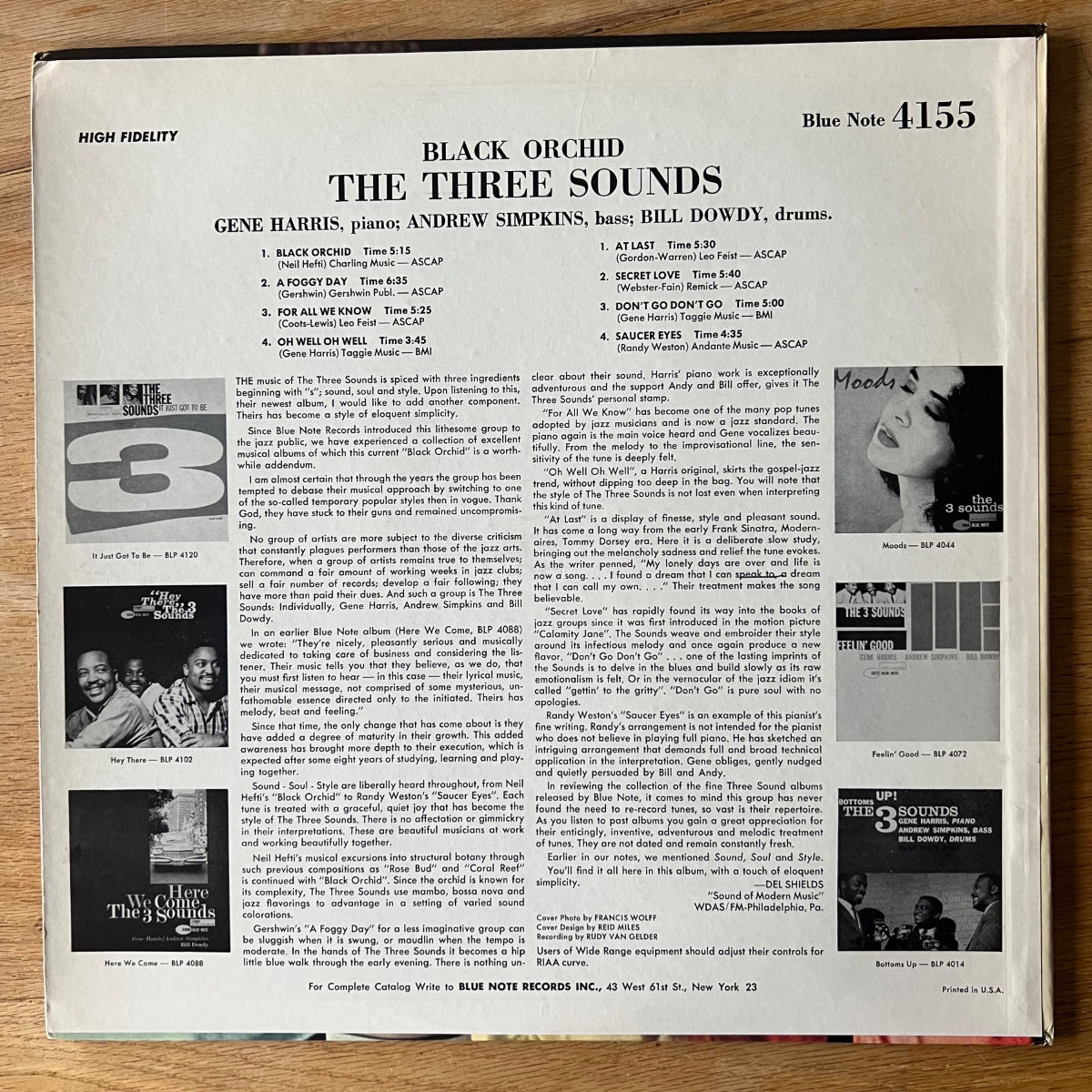 3 Sounds - Black Orchid / 1. US-Press. 1964 - Mono - (M-/M-)