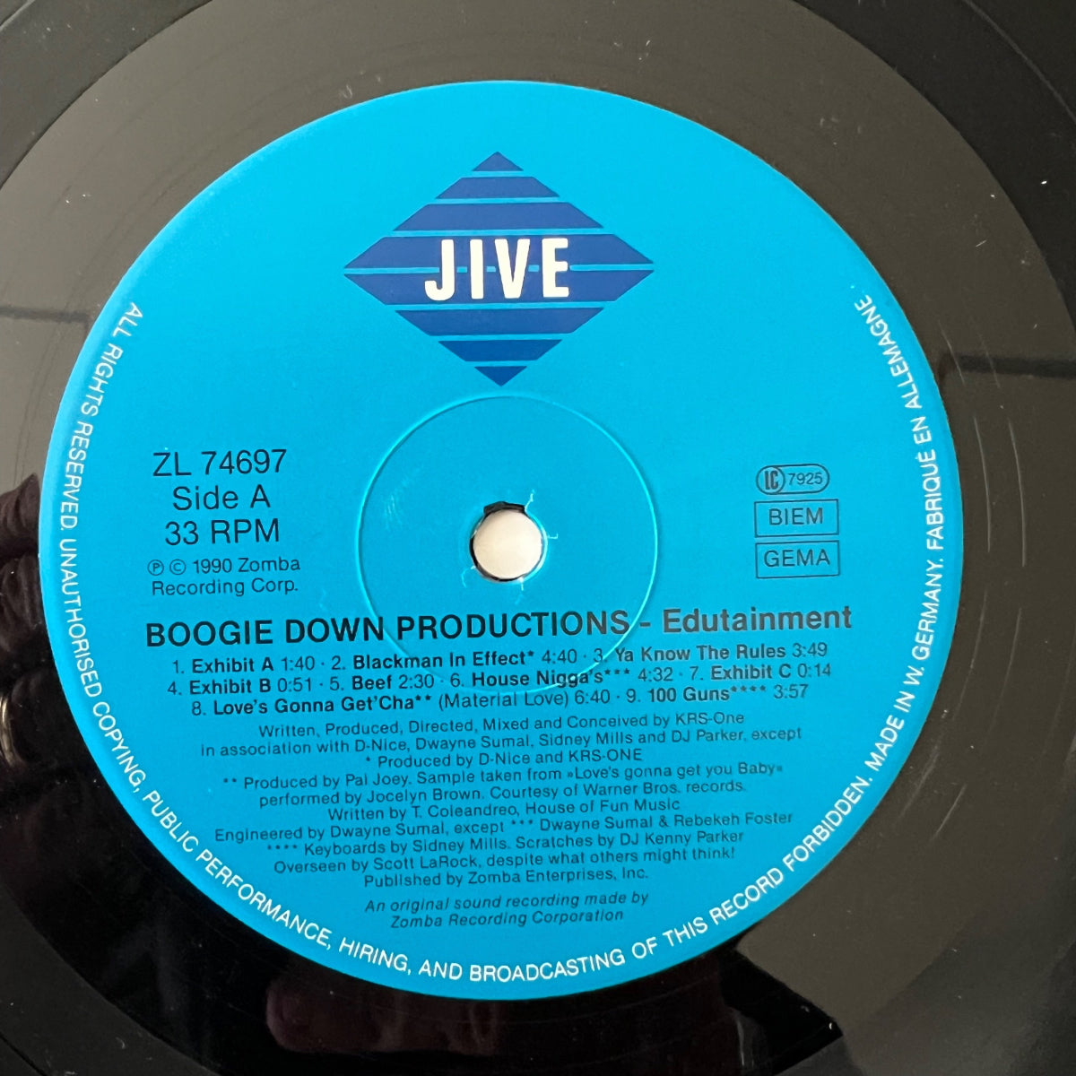 Boogie Down Productions -Edutainement / 1. D-Press. 1990 - (M-/M-)