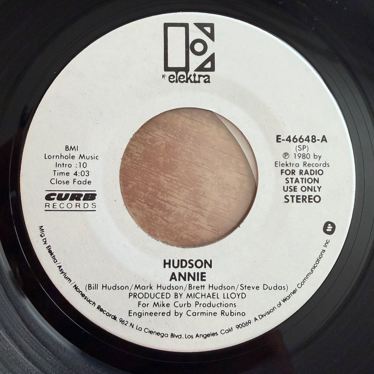 Hudson Brothers - Annie / Promo USA 1980 - (M-/Neutre)