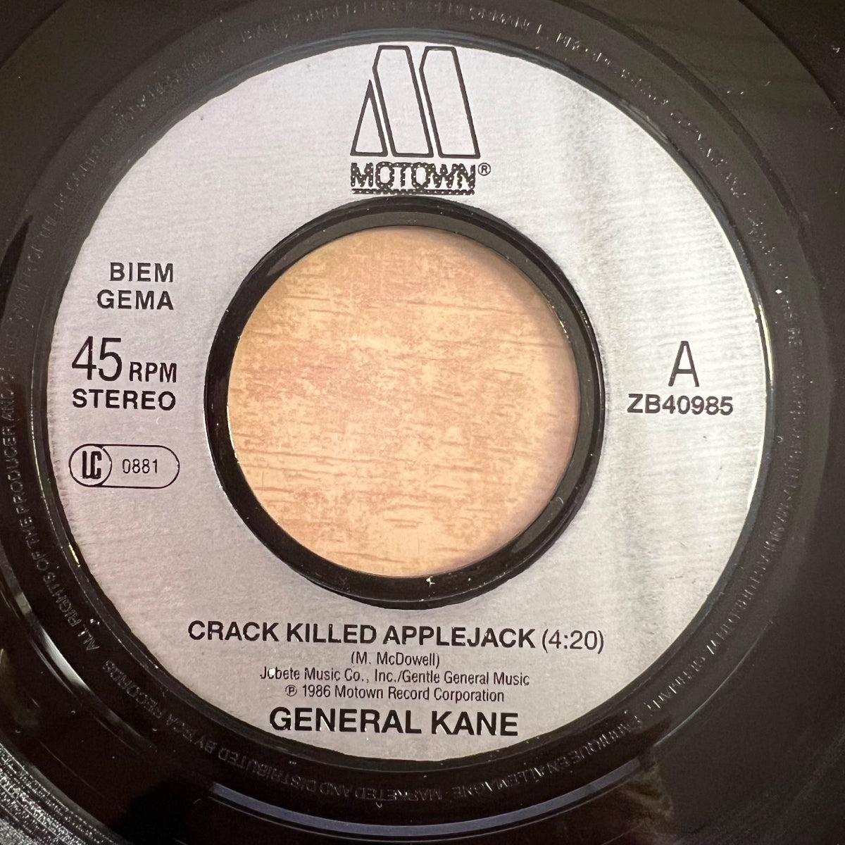 General Kane - Crack Killed Applejack / 1. EU-Press. 1986 - (VG++/VG++)