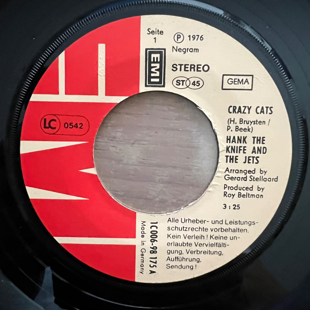 Hank The Knife & The Jets - Crazy Cats / 1. D-Press. 1976 - (M-/VG+)
