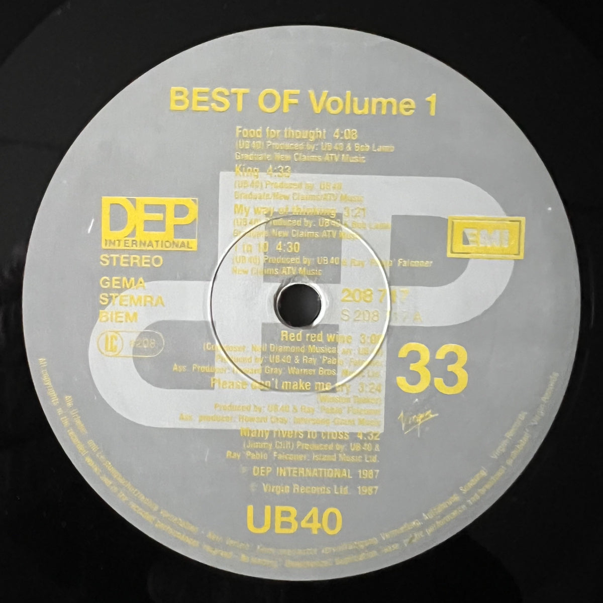 UB40 - The Best Of (Vol. 1) // 1. D-Press 1987 - (M-/VG++)