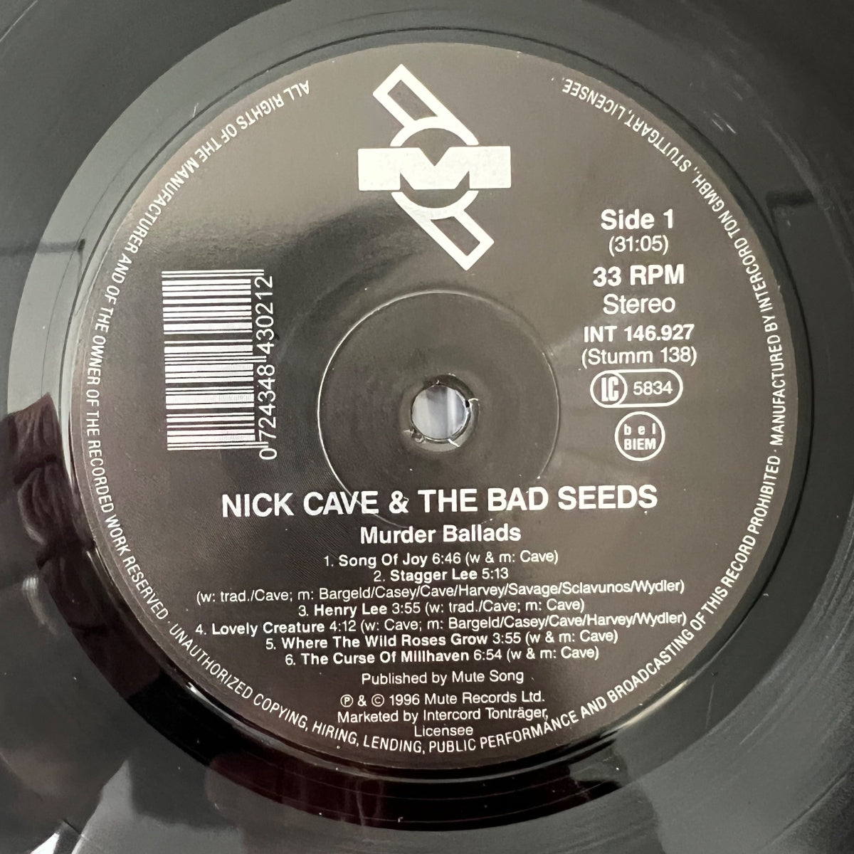 Nick Cave & The Bad Seeds - Murder Ballads / 1.D-Press. 1996