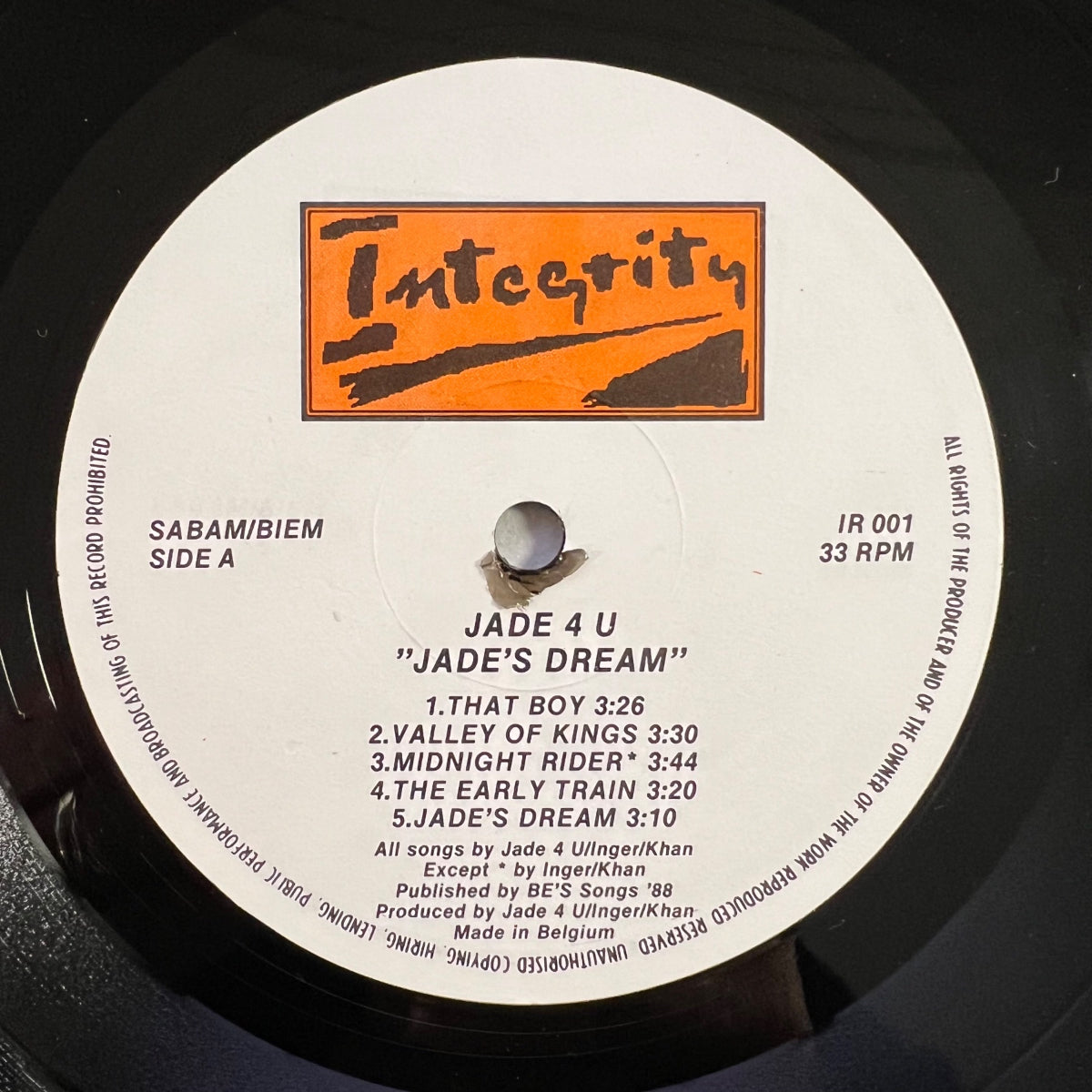 Jade 4 U - Jade's Dream / 1. Belgien-Press. 1988 - (M-/VG++)