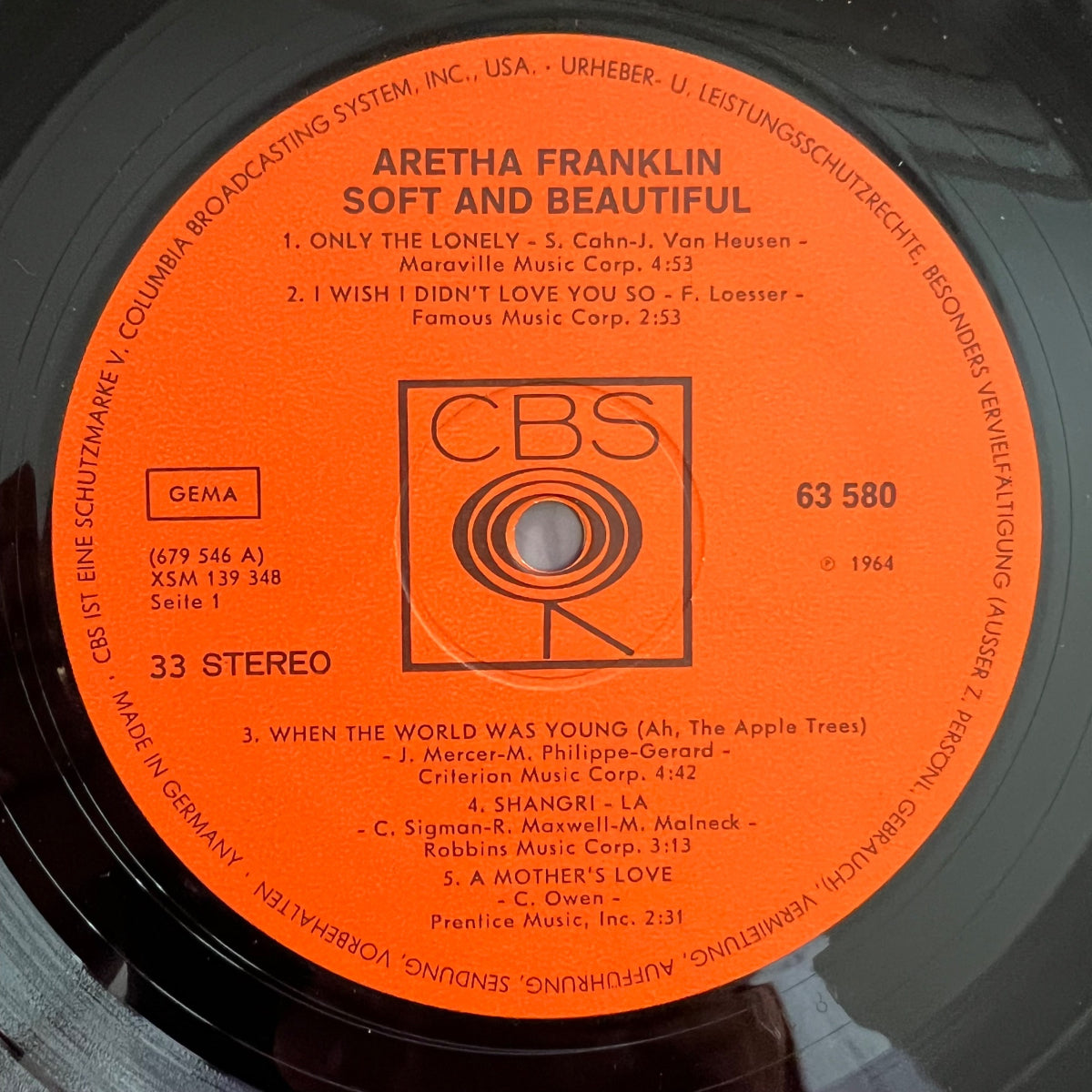 Aretha Franklin - Soft And Beautiful / 1. D-Press. 1969 - (VG++/VG++)