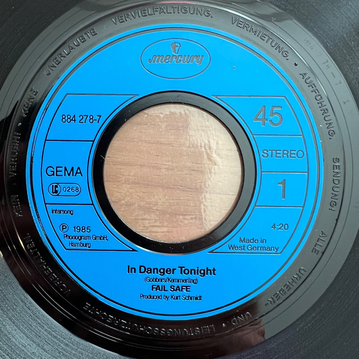 Fail Safe - In Danger Tonight / 1. D-Press. 1985 - (M-/VG+)