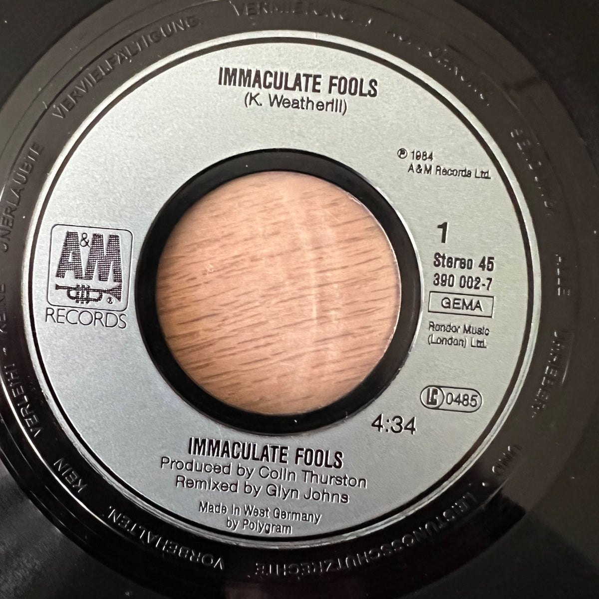 Immaculate Fools - Immaculate Fools / 1. D-Press. 1984 - (M-/VG++)