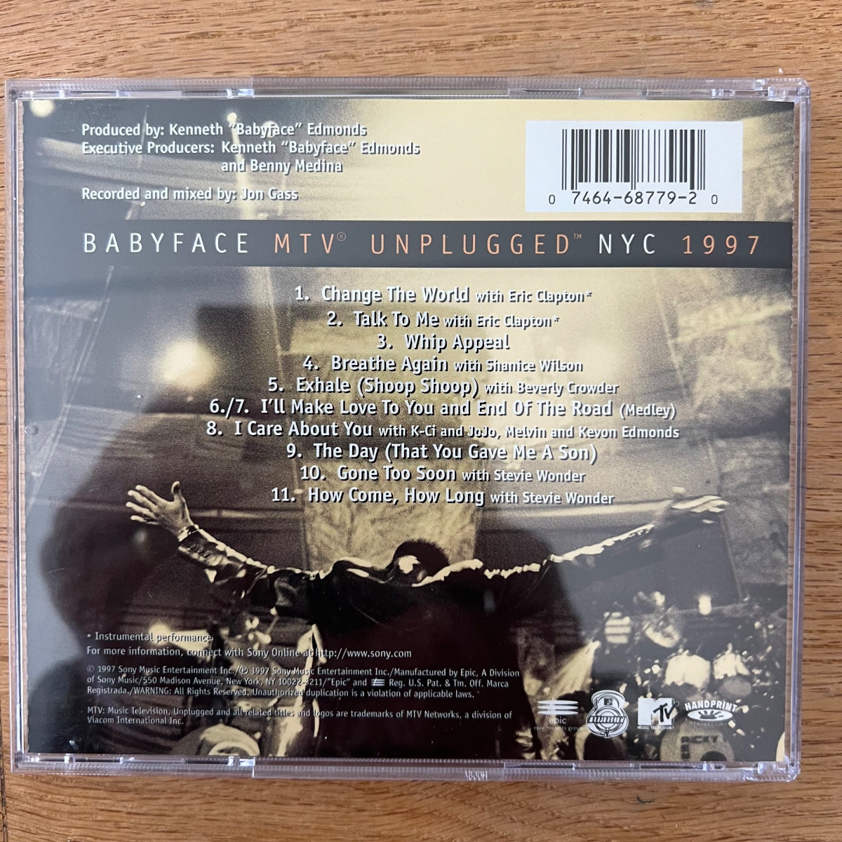 Babyface - MTV Unplugged NYC 1997 / CD - 1. US-Press. 1997 - (M-/M-)