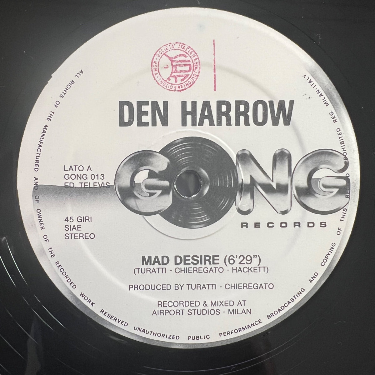 Den Harrow - Mad Desire / 12" Maxi - 1. Italy-Press. 1984 - (M-/M-)