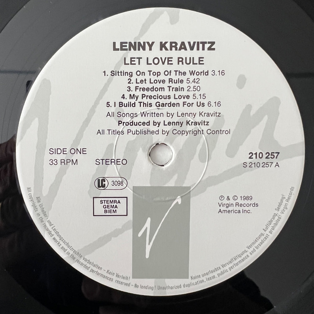 Lenny Kravitz - Let Love Rule / 1. EU-Press. 1989 - (M-/M-)