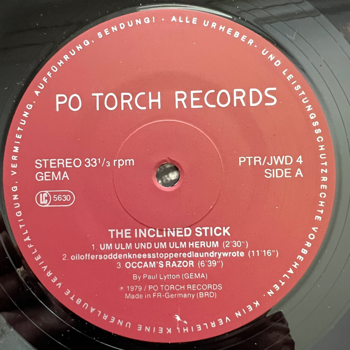 Paul Lytton - The Inclined  Stick / 1. D-Press. 1979 - (M-/VG++)