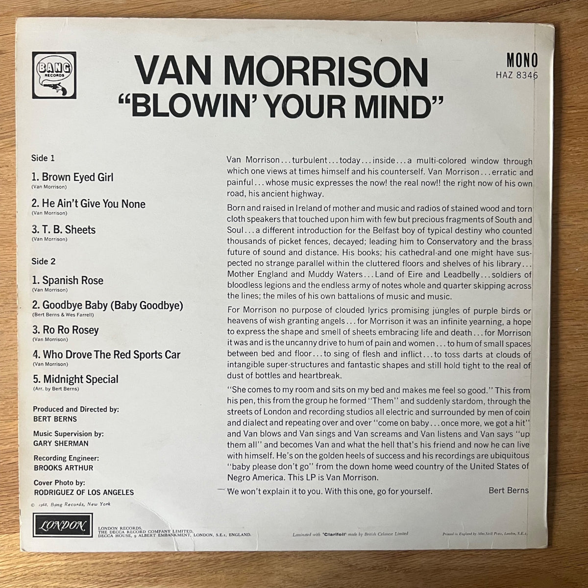Van Morrison - Blown' Your Mind / 1. UK-Press. 1967 - Mono - (M-/VG++)