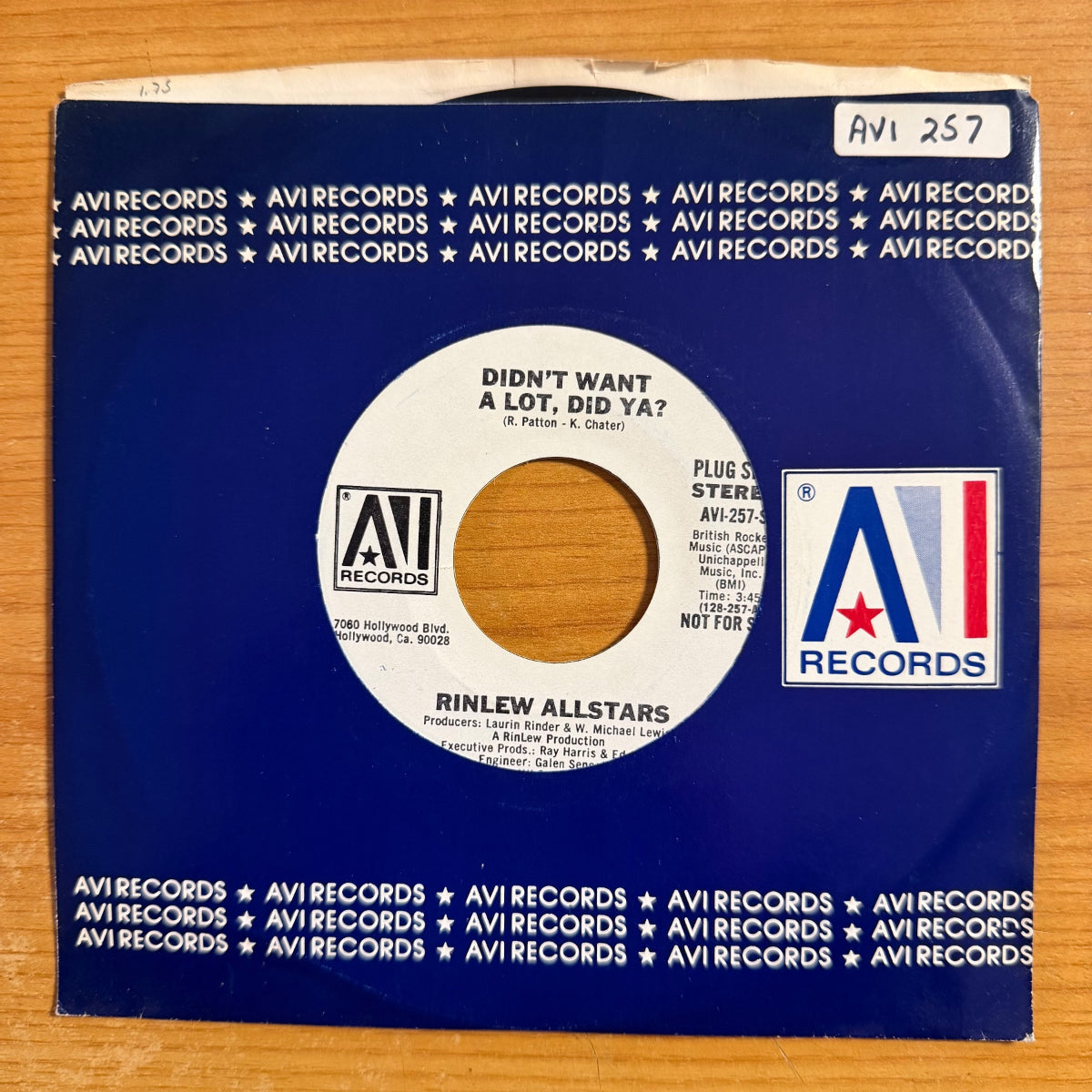Rinlew Allstars - Didn't Want A Lot, Did Ya? / US-Promo 1978 - (M-/VG+)