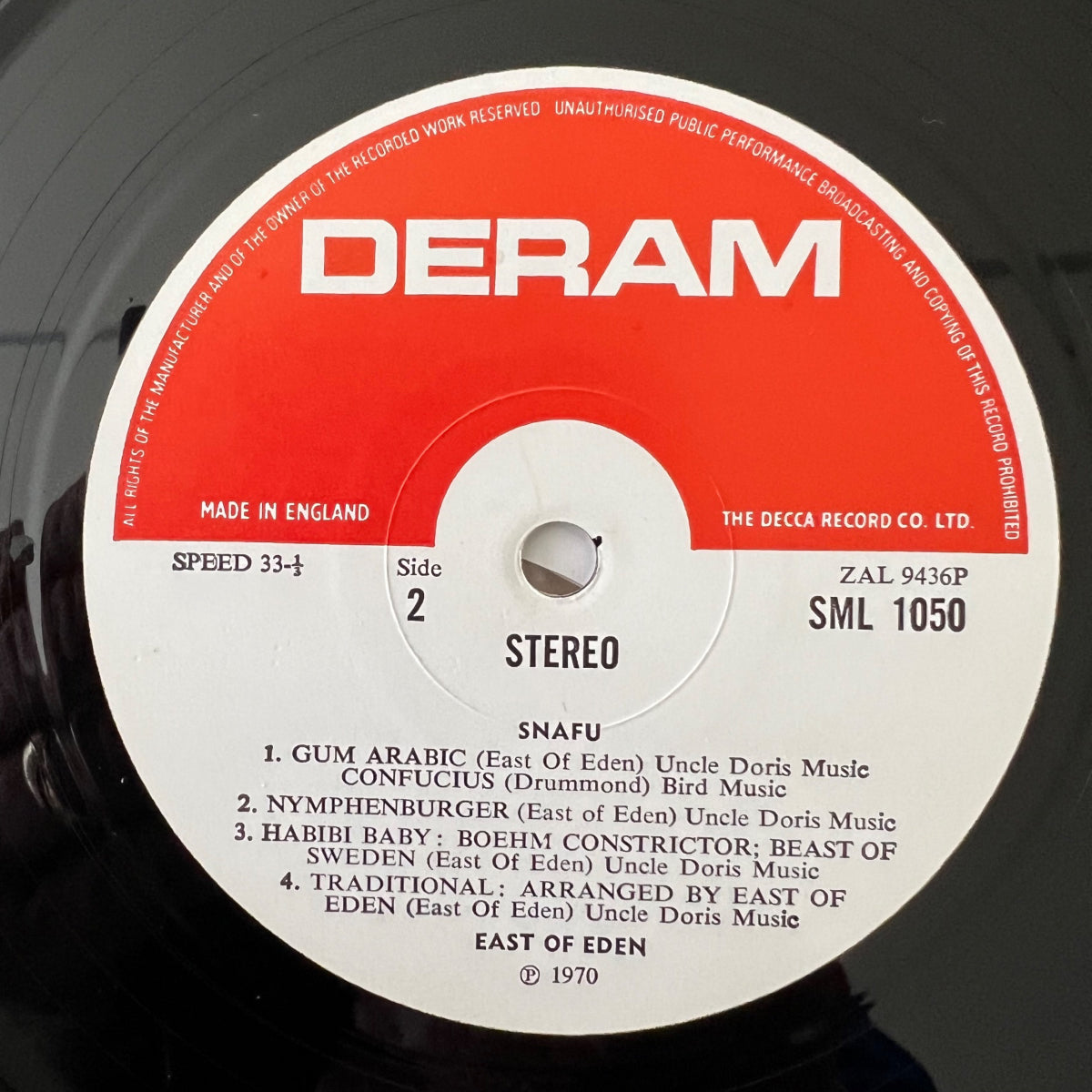 East Off Eden - Snafu / 1. UK-Press. 1970 - (VG++/VG+)
