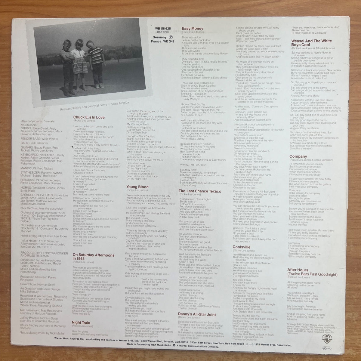 Rickie Lee Jones - Same / 1. D-Press. 1979 - (VG++/VG+)