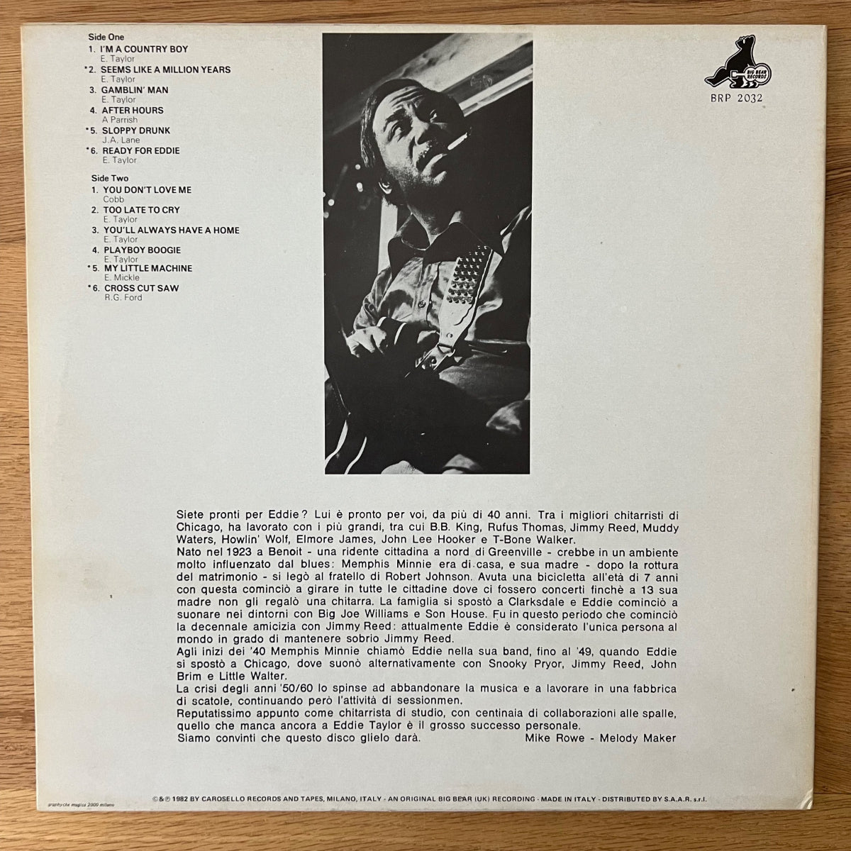 Eddie Playboy Taylor - Ready For Eddie / Italy-Press 1982 - (M-/VG++)
