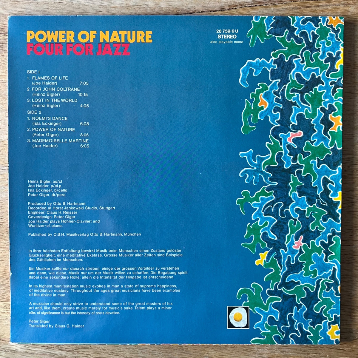 Four For Jazz - Power Of Nature / 1. D-Press. 1971 - (M-/M-)