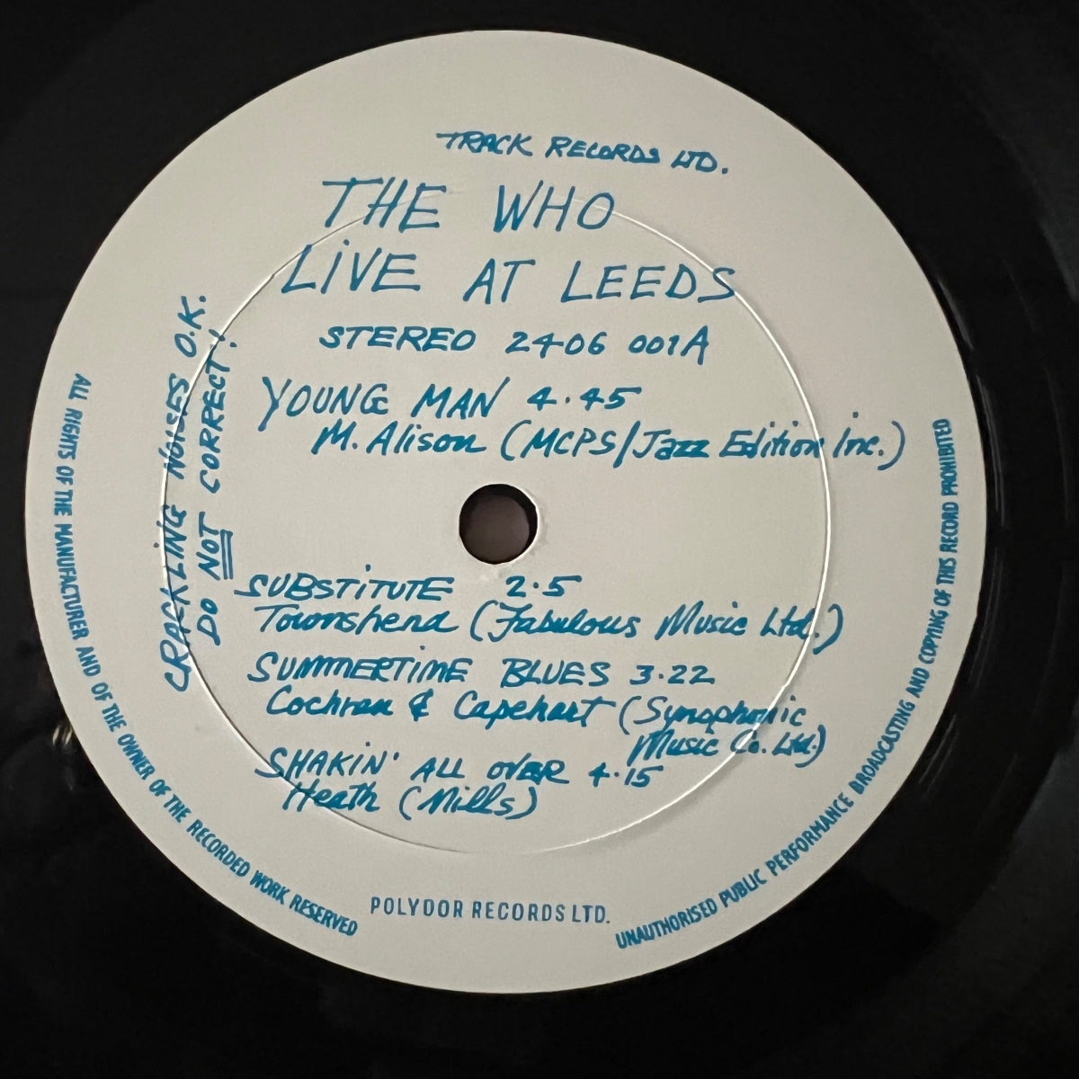 Who - Live At Leeds / US 2005 - Audioph. Press. on 200gr. Vinyl incl All Inserts & Poster - (M-/M-)