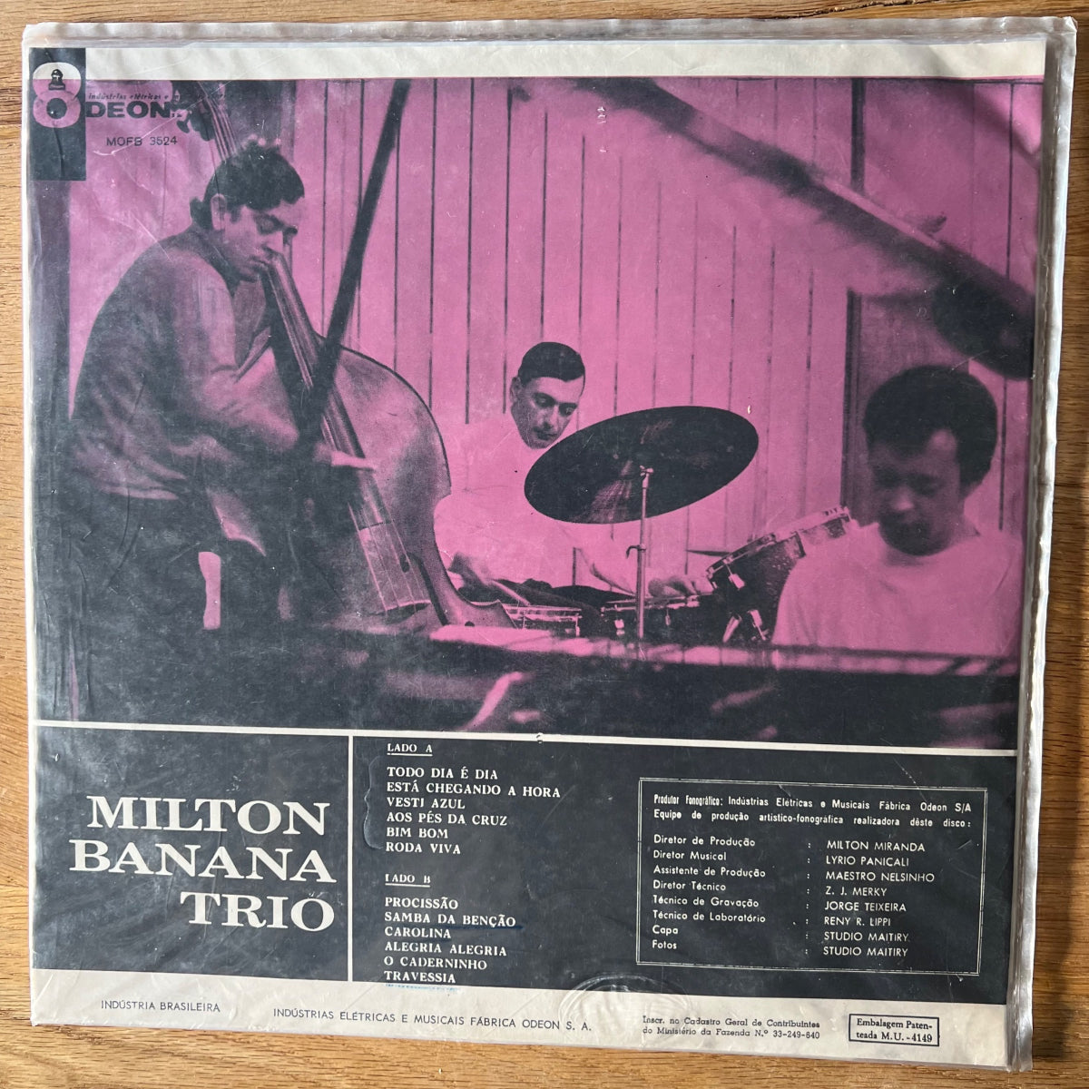 Milton Banana Trio - Todo Dia E Dia / 1. Brasil-Press. 1968 - Mono - (M-/VG++)