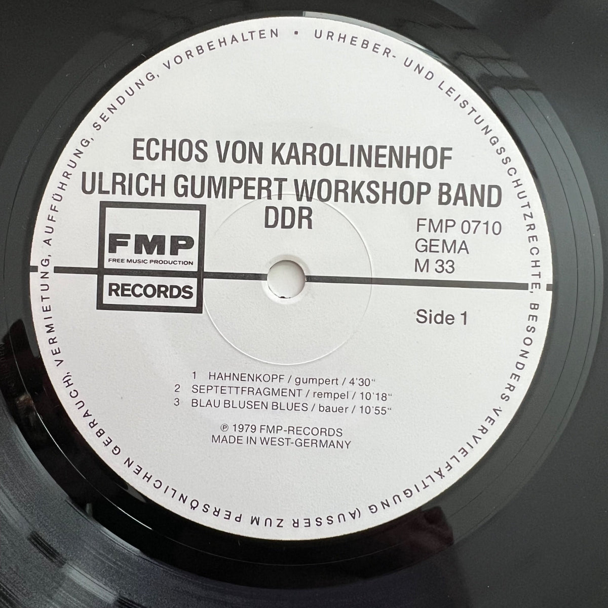Ulrich Gumpert Workshop Band - Echos Von Karolinenhof / 1. D-Press. 1980 - (M-/VG++)