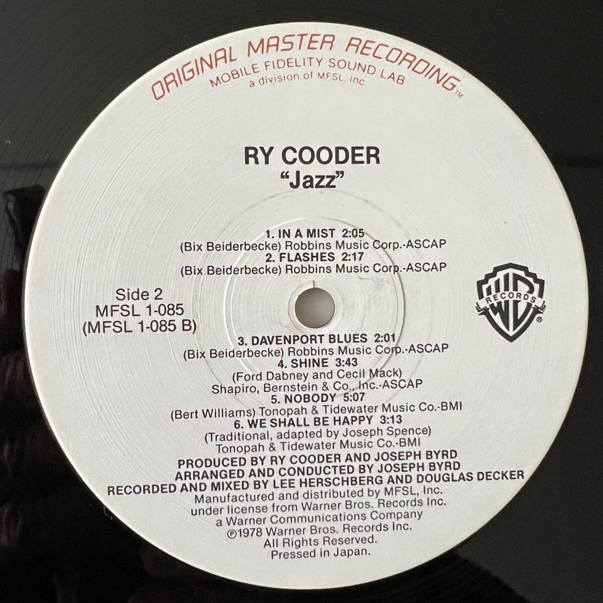 Ry Cooder - Jazz / Audiophile MFSL 1984 - (M-/VG++)